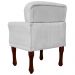 Kit 02 Poltronas Decorativas Anita Pés Luis XV Suede Branco - DS Estofados