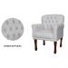 Kit 02 Poltronas Decorativas Anita Pés Luis XV Suede Branco - DS Estofados