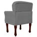 Kit 02 Poltronas Decorativas Anita Pés Luis XV Suede Cinza - DS Estofados