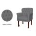 Kit 02 Poltronas Decorativas Anita Pés Luis XV Suede Cinza - DS Estofados