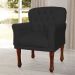 Kit 02 Poltronas Decorativas Anita Pés Luis XV Suede Preto - DS Estofados