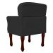 Kit 02 Poltronas Decorativas Anita Pés Luis XV Suede Preto - DS Estofados