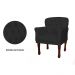 Kit 02 Poltronas Decorativas Anita Pés Luis XV Suede Preto - DS Estofados