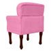 Kit 02 Poltronas Decorativas Anita Pés Luis XV Suede Rosa - DS Estofados