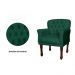 Kit 02 Poltronas Decorativas Anita Pés Luis XV Suede Verde - DS Estofados