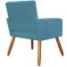 Kit 02 Poltronas Decorativas Camila Pés Palito Suede Azul Turquesa - DS Estofados