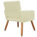 Kit 02 Poltronas Decorativas Camila Pés Palito Suede Bege - DS Estofados