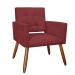 Kit 02 Poltronas Decorativas Camila Pés Palito Suede Bordô - DS Estofados
