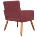 Kit 02 Poltronas Decorativas Camila Pés Palito Suede Bordô - DS Estofados