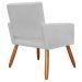 Kit 02 Poltronas Decorativas Camila Pés Palito Suede Branco - DS Estofados