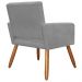 Kit 02 Poltronas Decorativas Camila Pés Palito Suede Cinza - DS Estofados