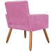 Kit 02 Poltronas Decorativas Camila Pés Palito Suede Rosa - DS Estofados