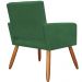 Kit 02 Poltronas Decorativas Camila Pés Palito Suede Verde - DS Estofados