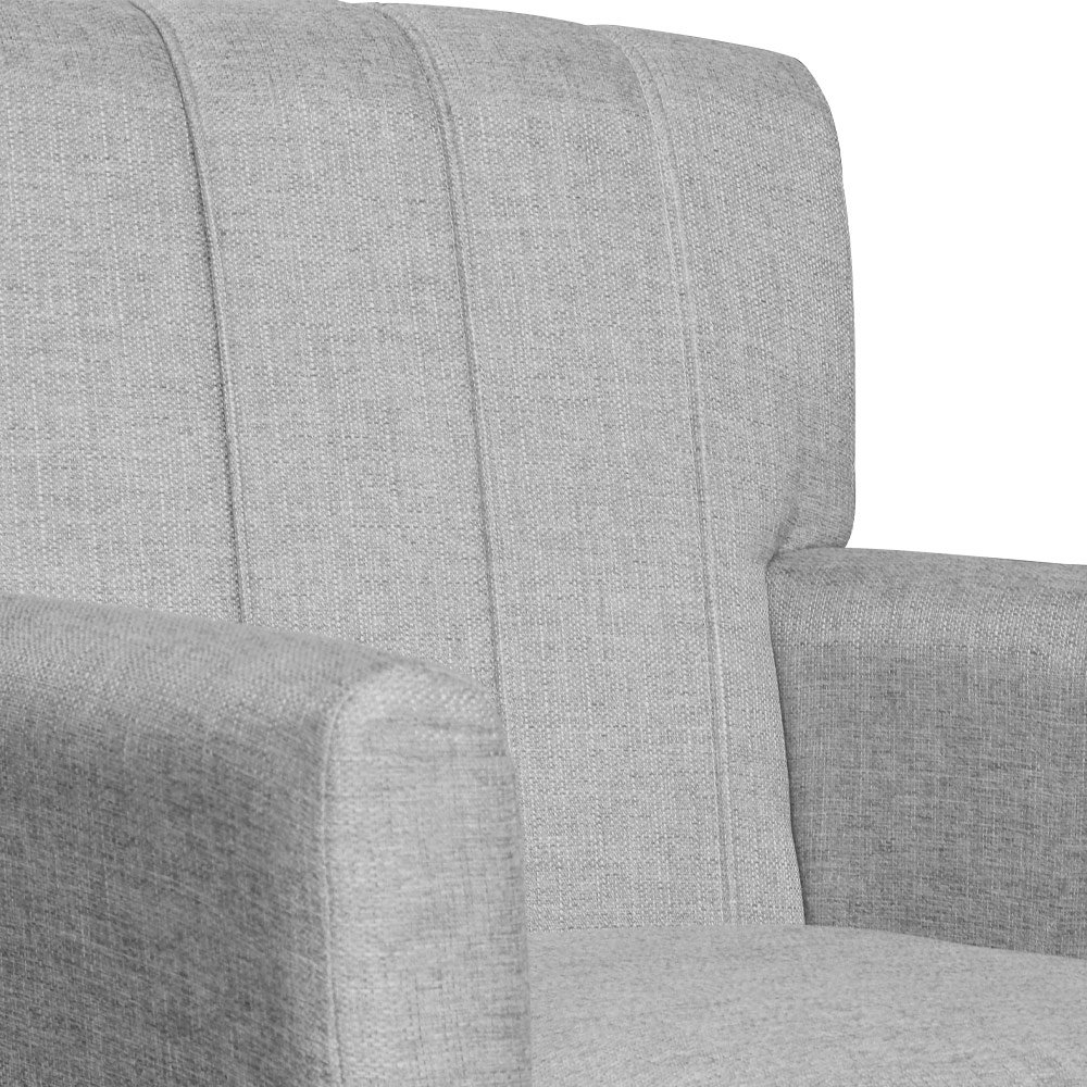 Kit 02 Poltronas Decorativas Cecília Linho Cinza - DS Móveis