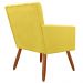 Kit 02 Poltronas Decorativas Cecilia Pés Palito Suede Amarelo - DS Estofados