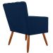 Kit 02 Poltronas Decorativas Cecilia Pés Palito Suede Azul Marinho - DS Estofados