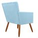 Kit 02 Poltronas Decorativas Cecilia Pés Palito Suede Azul Turquesa - DS Estofados