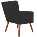 Kit 02 Poltronas Decorativas Cecilia Pés Palito Suede Preto - DS Estofados