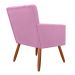Kit 02 Poltronas Decorativas Cecilia Pés Palito Suede Rosa - DS Estofados
