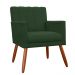 Kit 02 Poltronas Decorativas Cecilia Pés Palito Suede Verde - DS Estofados