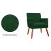 Kit 02 Poltronas Decorativas Cecilia Pés Palito Suede Verde - DS Estofados