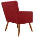 Kit 02 Poltronas Decorativas Cecilia Pés Palito Suede Vermelho - DS Estofados