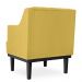 Kit 02 Poltronas Decorativas Clássica Com Base Madeira Suede Amarelo - DS Estofados