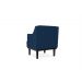Kit 02 Poltronas Decorativas Clássica Com Base Madeira Suede Azul Marinho - DS Estofados