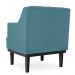 Kit 02 Poltronas Decorativas Clássica Com Base Madeira Suede Azul Turquesa - DS Estofados
