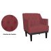 Kit 02 Poltronas Decorativas Clássica Com Base Madeira Suede Bordô - DS Estofados