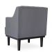 Kit 02 Poltronas Decorativas Clássica Com Base Madeira Suede Cinza - DS Estofados