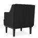 Kit 02 Poltronas Decorativas Clássica Com Base Madeira Suede Preto - DS Estofados