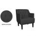 Kit 02 Poltronas Decorativas Clássica Com Base Madeira Suede Preto - DS Estofados
