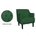 Kit 02 Poltronas Decorativas Clássica Com Base Madeira Suede Verde - DS Estofados