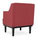 Kit 02 Poltronas Decorativas Clássica Com Base Madeira Suede Vermelho - DS Estofados