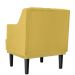 Kit 02 Poltronas Decorativas Clássica Pés Trapézio Suede Amarelo - DS Estofados