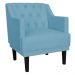 Kit 02 Poltronas Decorativas Clássica Pés Trapézio Suede Azul Turquesa - DS Estofados