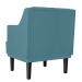 Kit 02 Poltronas Decorativas Clássica Pés Trapézio Suede Azul Turquesa - DS Estofados
