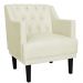 Kit 02 Poltronas Decorativas Clássica Pés Trapézio Suede Bege - DS Estofados