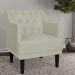 Kit 02 Poltronas Decorativas Clássica Pés Trapézio Suede Bege - DS Estofados