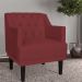 Kit 02 Poltronas Decorativas Clássica Pés Trapézio Suede Bordô - DS Estofados