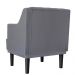 Kit 02 Poltronas Decorativas Clássica Pés Trapézio Suede Cinza - DS Estofados