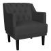 Kit 02 Poltronas Decorativas Clássica Pés Trapézio Suede Preto - DS Estofados