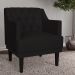 Kit 02 Poltronas Decorativas Clássica Pés Trapézio Suede Preto - DS Estofados