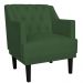 Kit 02 Poltronas Decorativas Clássica Pés Trapézio Suede Verde - DS Estofados
