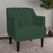 Kit 02 Poltronas Decorativas Clássica Pés Trapézio Suede Verde - DS Estofados