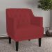 Kit 02 Poltronas Decorativas Clássica Pés Trapézio Suede Vermelho - DS Estofados
