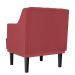 Kit 02 Poltronas Decorativas Clássica Pés Trapézio Suede Vermelho - DS Estofados