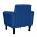 Kit 02 Poltronas Decorativas Classic Pés Luis XV Suede Azul Marinho - DS Estofados
