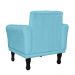 Kit 02 Poltronas Decorativas Classic Pés Luis XV Suede Azul Turquesa - DS Estofados